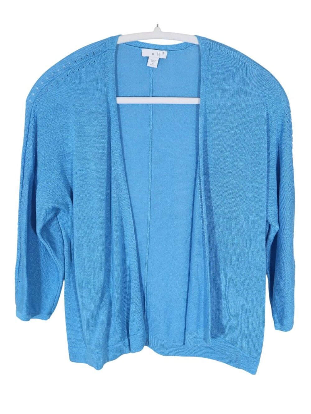 J JILL Linen Cotton Lightweight Open Front Cropped Cardigan Shrug Size Mp